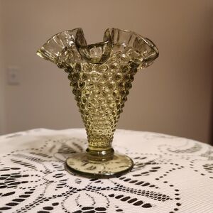 Vintage Fenton "Colonial Green" Glass vase